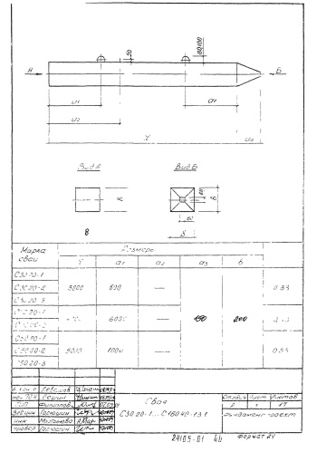Свая С 150.40-12.1у Свая С 150.40-12.1у