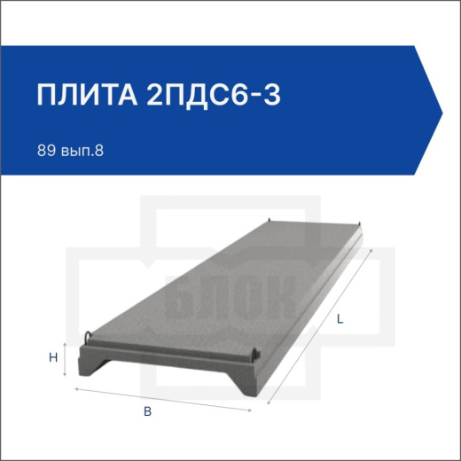 Плита 2ПДС6-3
