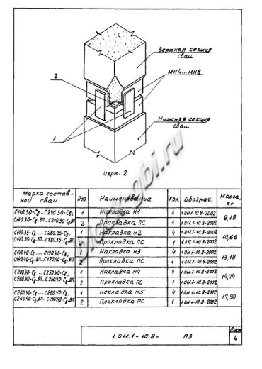 Свая С 280.40-Св.ВП Свая С 280.40-Св.ВП