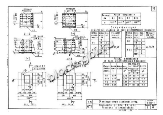 Фундамент Ф2к