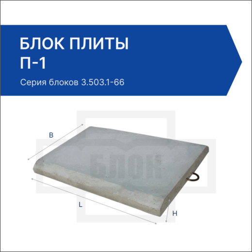 Блок плиты П-1