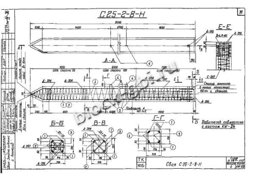 Свая С 25-2-8-Н Свая С 25-2-8-Н