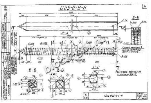 Свая С 25-2-6-Н Свая С 25-2-6-Н